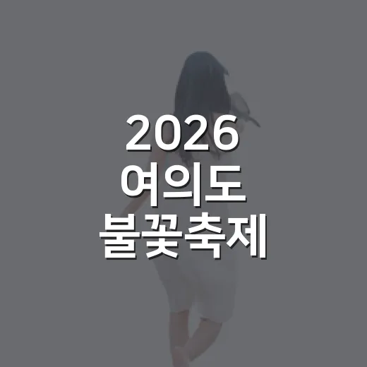 2026 여의도 불꽃축제 편하게 보려면 이렇게 준비하면 됩니다 - 요약