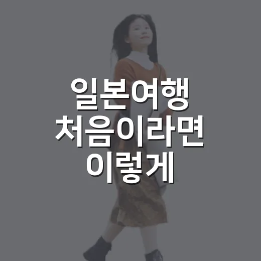 일본여행 처음이라면 이렇게 준비하는 방법 - 요약