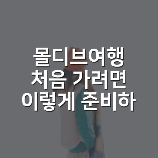 몰디브여행 처음 가려면 이렇게 준비하는 방법 - 요약