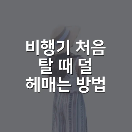 비행기 처음 탈 때 덜 헤매는 방법 - 요약