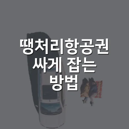 땡처리항공권 싸게 잡는 방법, 초보자는 이렇게 찾으면 쉽습니다 - 요약