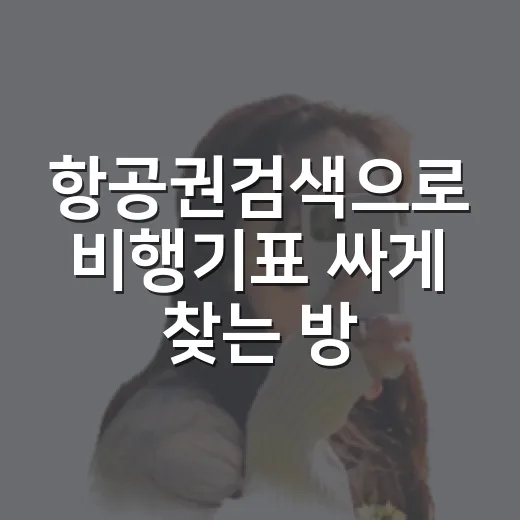 항공권검색으로 비행기표 싸게 찾는 방법, 초보자는 이렇게 비교하면 편합니다 - 요약