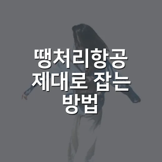 땡처리항공 제대로 잡는 방법, 싸다고 바로 누르기 전에 볼 것들 - 요약