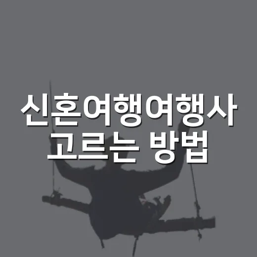 신혼여행여행사 고르는 방법, 초보 커플이 놓치기 쉬운 기준 - 요약