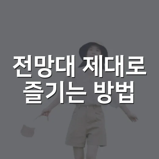 전망대 제대로 즐기는 방법, 줄 서기 전 알고 가면 좋은 것들 - 요약