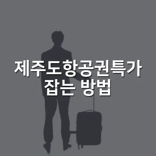 제주도항공권특가 잡는 방법, 초보자도 실패 줄이는 예약 순서 - 요약