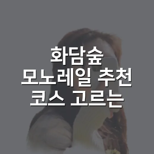 화담숲 모노레일 추천 코스 고르는 방법, 1구간부터 순환까지 덜 헤매려면 - 요약