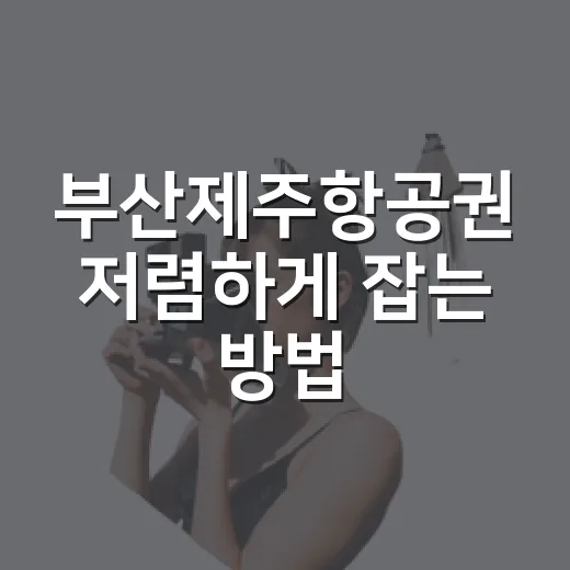 부산제주항공권 저렴하게 잡는 방법, 시간대부터 수하물까지 이렇게 보면 편해요 - 요약