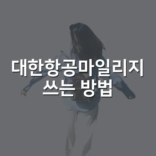 대한항공마일리지 쓰는 방법, 만료 전에 알뜰하게 쓰려면 이렇게 - 요약