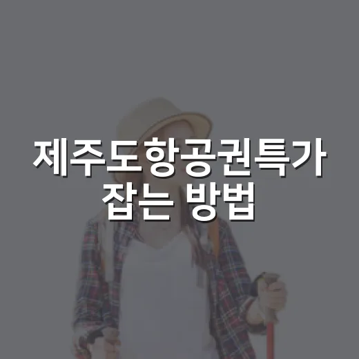 제주도항공권특가 잡는 방법, 초보자는 이렇게 보면 실패가 줄어요 - 요약
