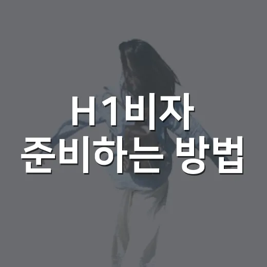 H1비자 준비하는 방법, 처음이면 이 순서대로 챙기면 편해요 - 요약