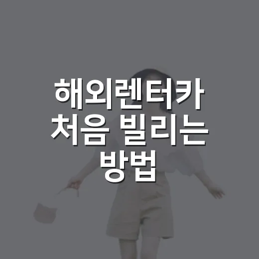 해외렌터카 처음 빌리는 방법, 예약부터 반납까지 덜 헤매려면 이렇게 - 요약