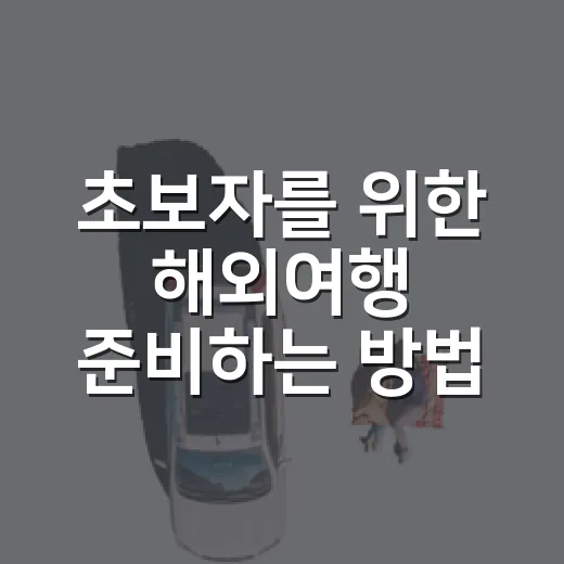 초보자를 위한 해외여행 준비하는 방법, 짐부터 돈 관리까지 이렇게 챙기기 - 요약