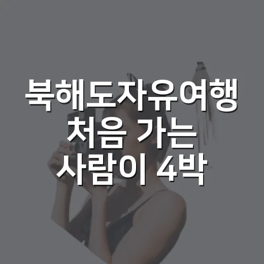 북해도자유여행 처음 가는 사람이 4박 5일 코스 짜는 방법 - 요약