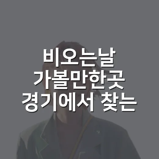 비오는날 가볼만한곳 경기에서 찾는 방법 - 요약