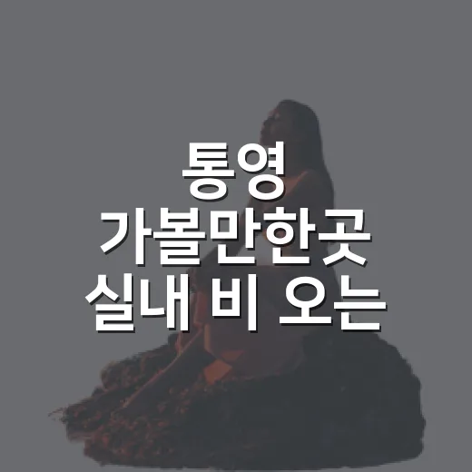 통영 가볼만한곳 실내 비 오는 날 고르는 방법 - 요약