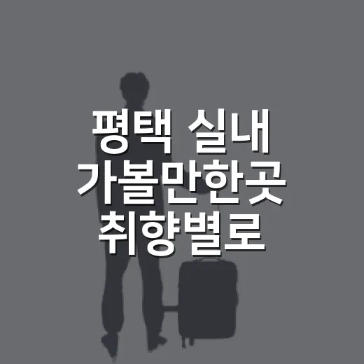 평택 실내 가볼만한곳 취향별로 고르는 방법 - 요약