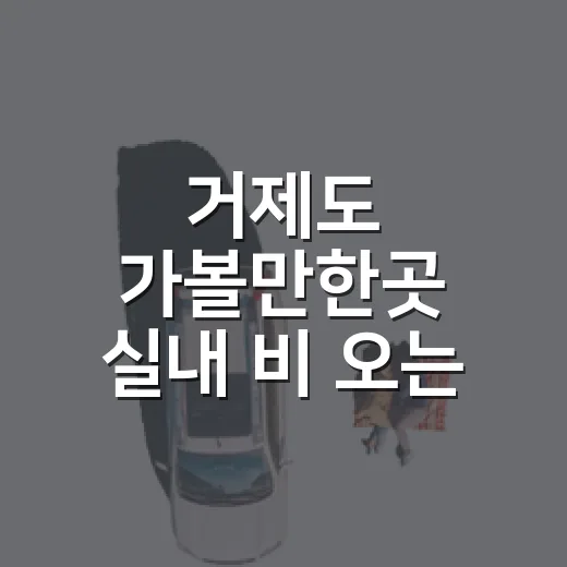 거제도 가볼만한곳 실내 비 오는 날 고르는 방법 - 요약