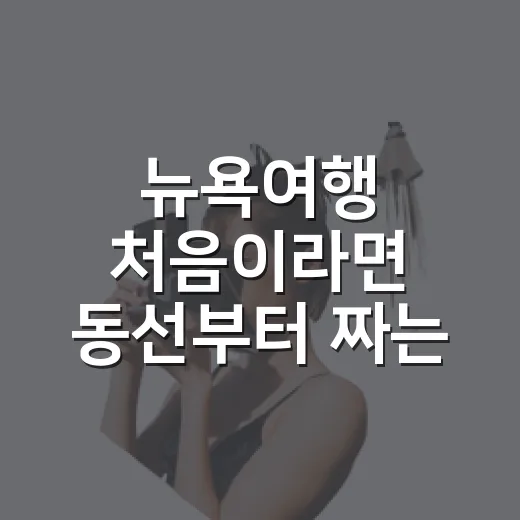뉴욕여행 처음이라면 동선부터 짜는 방법 - 요약