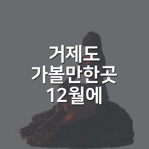 거제도 가볼만한곳 12월에 이렇게 골라보세요 - 요약