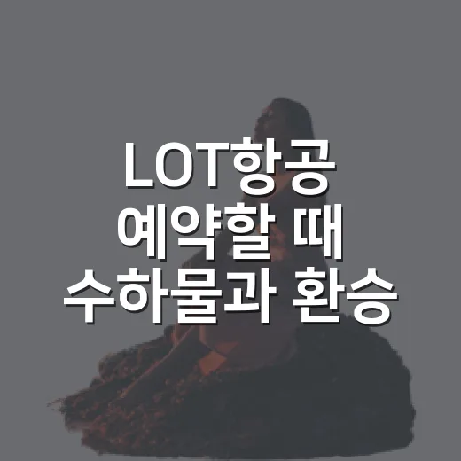 LOT항공 예약할 때 수하물과 환승 확인하는 방법 - 요약