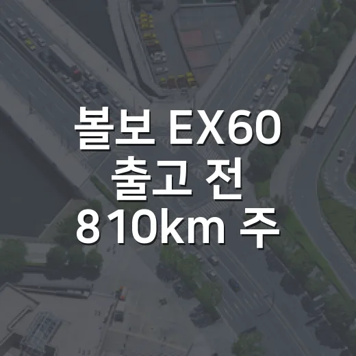 볼보 EX60 출고 전 810km 주행 가능성 확인하는 방법 - 요약