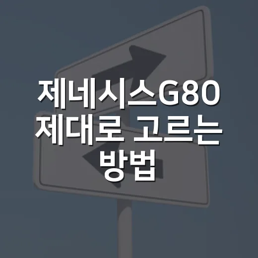 제네시스G80 제대로 고르는 방법, 2.5 터보와 3.5 터보 선택 기준 - 요약
