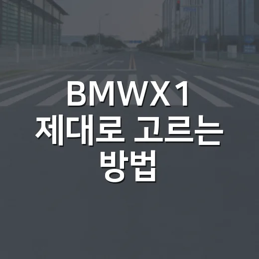 BMWX1 제대로 고르는 방법, 출퇴근부터 패밀리카까지 따져볼 포인트 - 요약