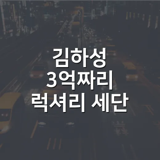 김하성 3억짜리 럭셔리 세단 정체 확인하는 방법, 차종부터 가격까지 제대로 보는 법 - 요약