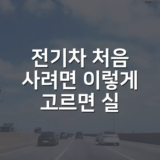 전기차 처음 사려면 이렇게 고르면 실패 확률이 줄어듭니다 - 요약
