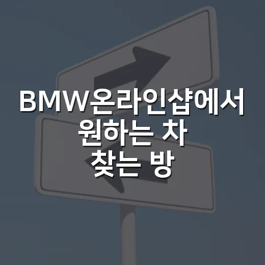 BMW온라인샵에서 원하는 차 찾는 방법, 처음이라면 이렇게 확인하세요 - 요약
