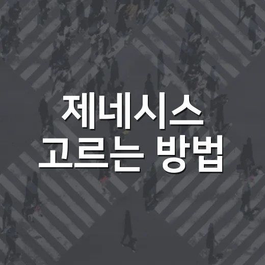 제네시스 고르는 방법, 세단·SUV·전기차 중 후회 줄이는 선택법 - 요약