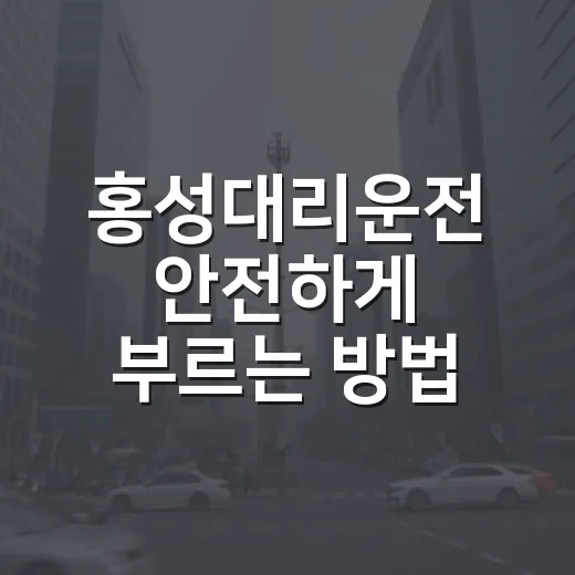 홍성대리운전 안전하게 부르는 방법, 초보 운전자도 헷갈리지 않게 - 요약