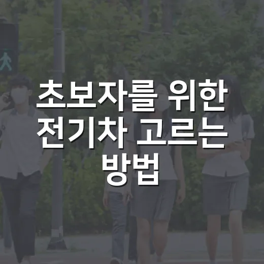 초보자를 위한 전기차 고르는 방법, 충전부터 유지비까지 이렇게 따져보면 됩니다 - 요약