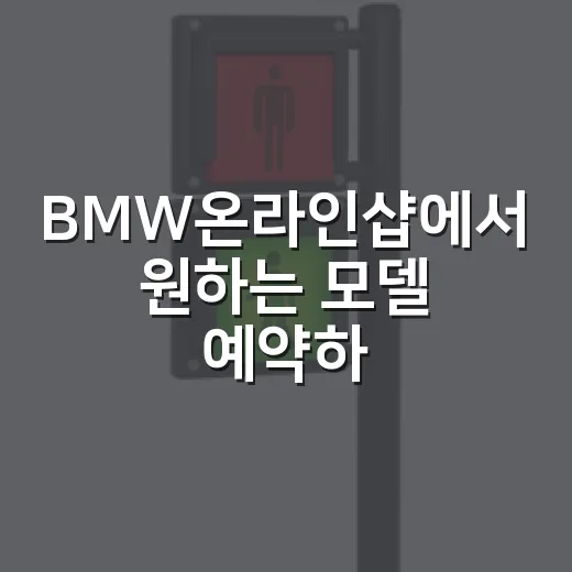 BMW온라인샵에서 원하는 모델 예약하는 방법, 초보자가 놓치기 쉬운 순서 - 요약