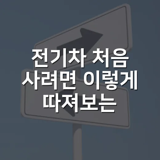 전기차 처음 사려면 이렇게 따져보는 방법 - 요약
