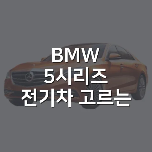 BMW 5시리즈 전기차 고르는 방법, i5 트림은 이렇게 보면 쉽습니다 - 요약