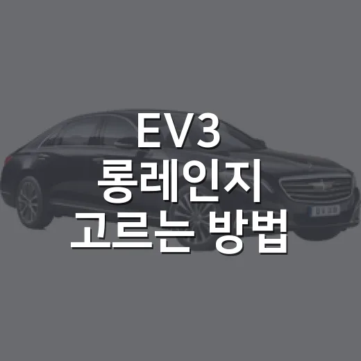 EV3 롱레인지 고르는 방법, 17인치와 4WD 선택부터 따져보세요 - 요약