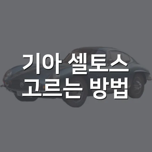 기아 셀토스 고르는 방법, 가솔린 터보와 하이브리드 선택 기준 - 요약