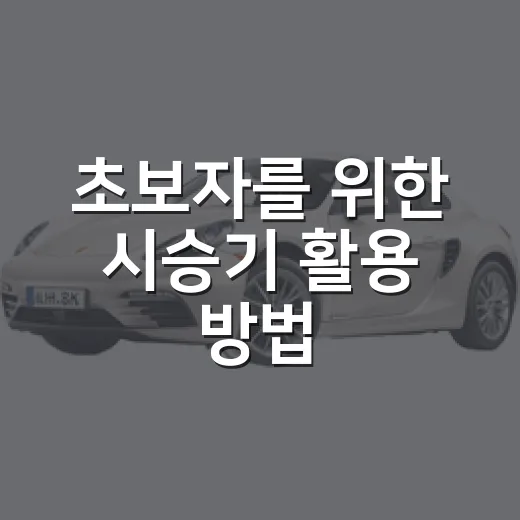 초보자를 위한 시승기 활용 방법, 30분 만에 차의 진짜 성격 읽는 법 - 요약