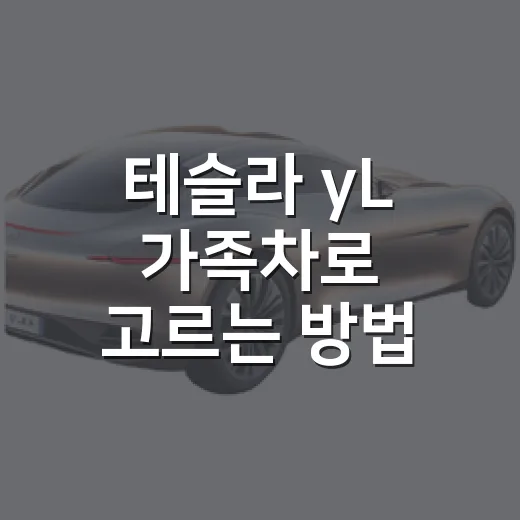 테슬라 yL 가족차로 고르는 방법, 6인승 전기 SUV를 보려면 이렇게 - 요약