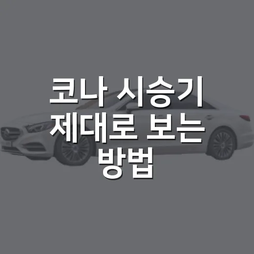 코나 시승기 제대로 보는 방법, 도심형 SUV 고를 때 체크할 포인트 - 요약