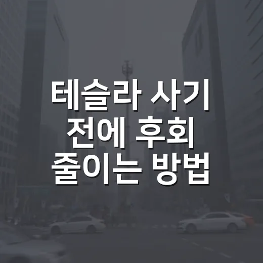 테슬라 사기 전에 후회 줄이는 방법: 충전·주행거리·유지비 체크법 - 요약