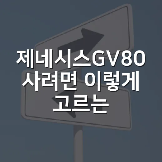 제네시스GV80 사려면 이렇게 고르는 방법 - 요약