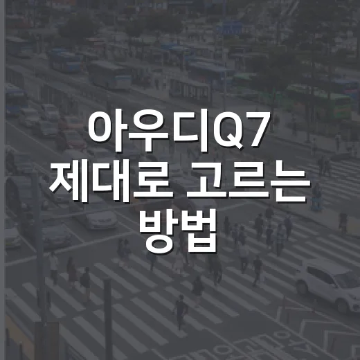 아우디Q7 제대로 고르는 방법, 45 TFSI와 55 TFSI 선택 기준까지 - 요약