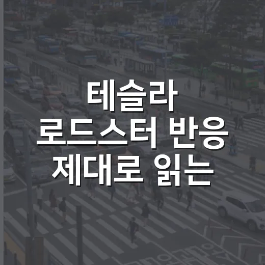 테슬라 로드스터 반응 제대로 읽는 방법 - 요약