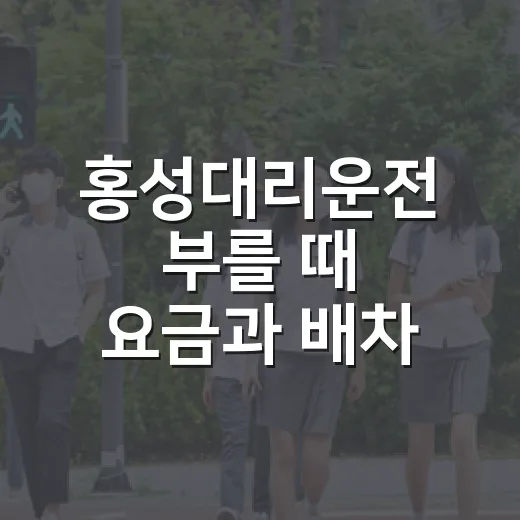 홍성대리운전 부를 때 요금과 배차 확인하는 방법 - 요약