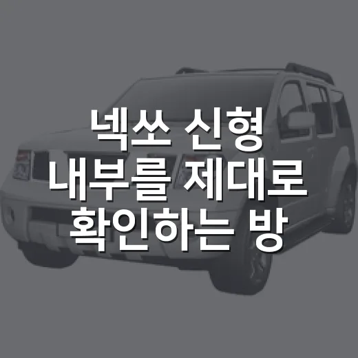 넥쏘 신형 내부를 제대로 확인하는 방법 - 요약