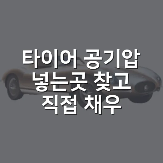 타이어 공기압 넣는곳 찾고 직접 채우는 방법 - 요약