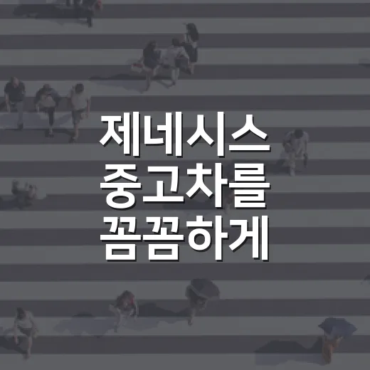 제네시스 중고차를 꼼꼼하게 고르는 방법 - 요약